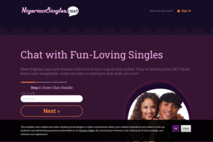 Nigerian Singles Chat Nigerian Singles Chat Homepage Image